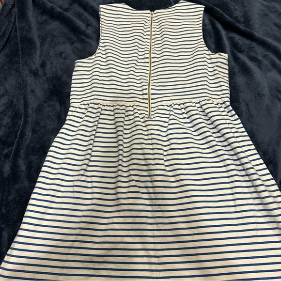Women’s J Crew Dress White with Blue Stripes and pockets Size XL - Picture 4 of 5